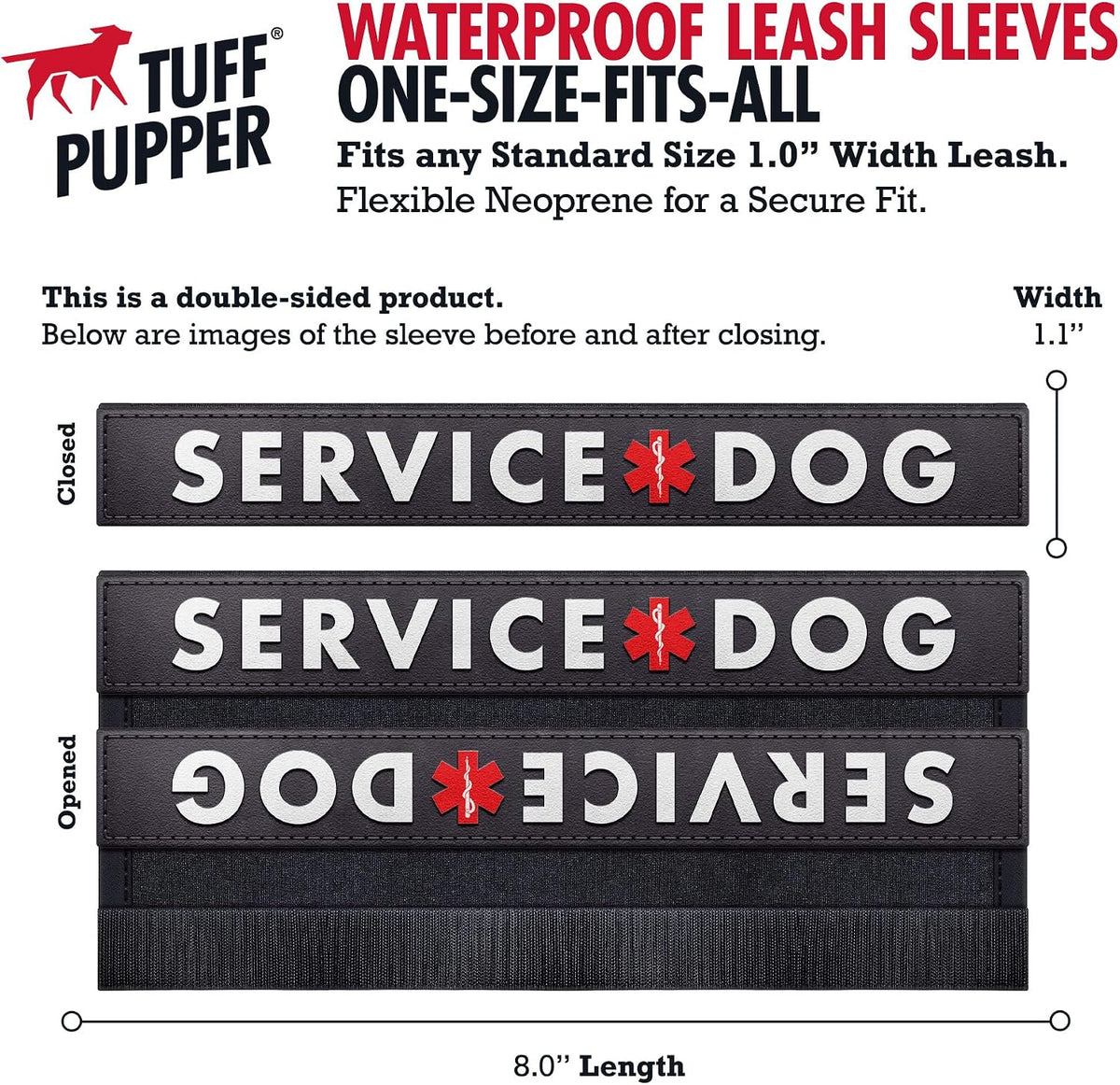 Heavy duty silicone dog leash wrap attached to a black fabric leash.