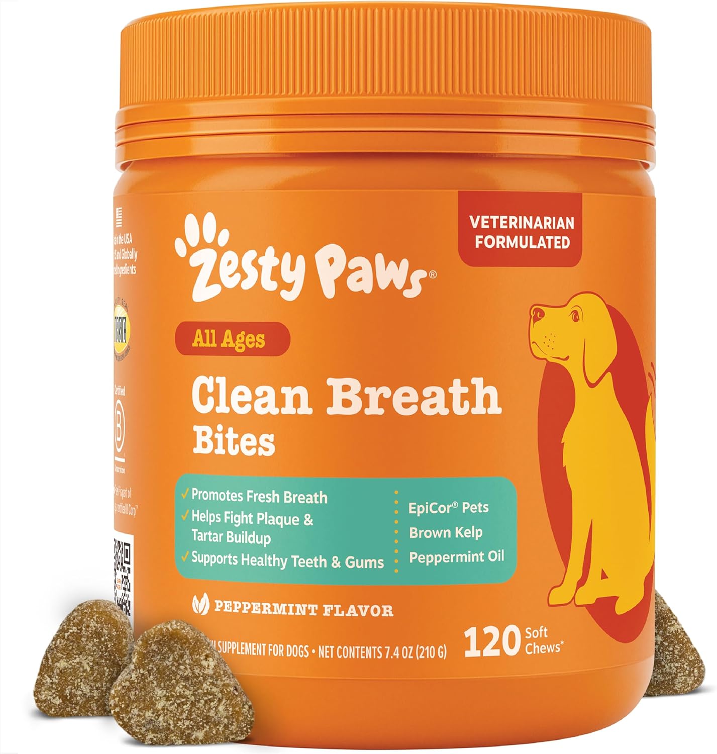 Zesty Paws Probiotic Dental Powder for Dogs Teeth - Fights Plaque, Tartar & Bad Dog Breath - Dog Teeth Cleaning Powder for Oral Microbiome & Gut Health - Pet Supplement for Dental Health - Image 10
