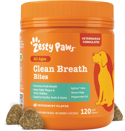 Zesty Paws Probiotic Dental Powder for Dogs Teeth - Fights Plaque, Tartar & Bad Dog Breath - Dog Teeth Cleaning Powder for Oral Microbiome & Gut Health - Pet Supplement for Dental Health - Image 10