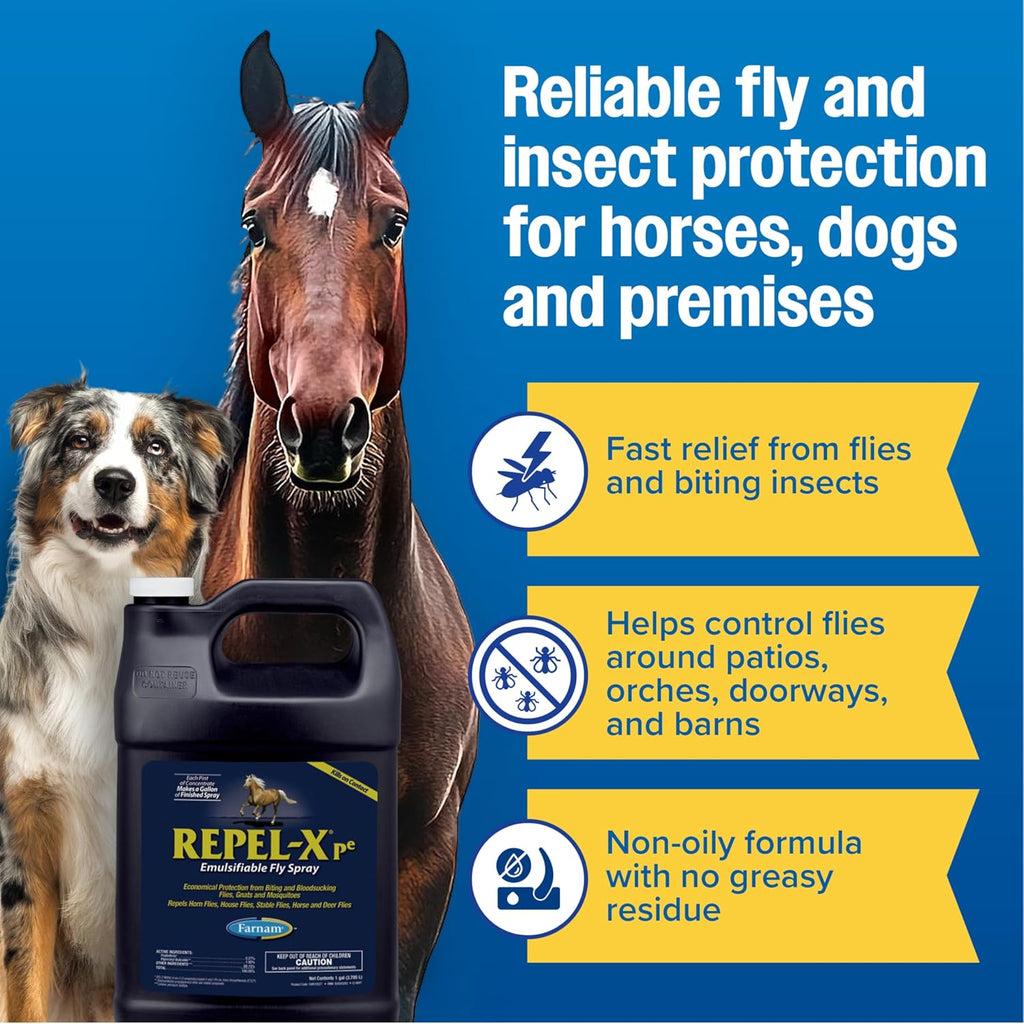 Farnam Repel-X Pe fly spray concentrate mixing ratio guide