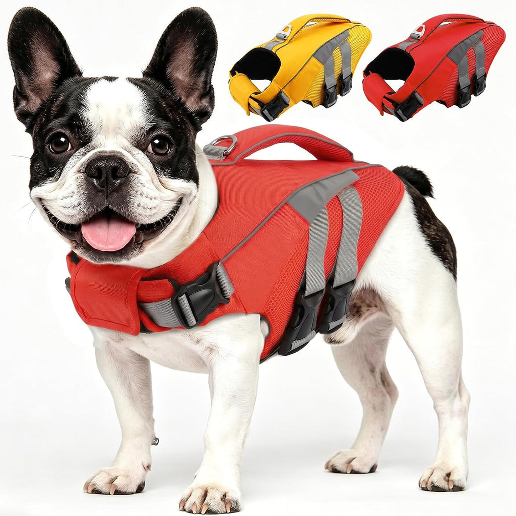 MIGOHI Dog Life Jacket,Reflective Dog Life Vest for Swimming Boating,Ripstop Dog Swimsuit with Rescue Handle,Adjustable Pool Float for Small Medium Large Dogs,Pet Safe Lifesaver with Superior Buoyancy - Image 12