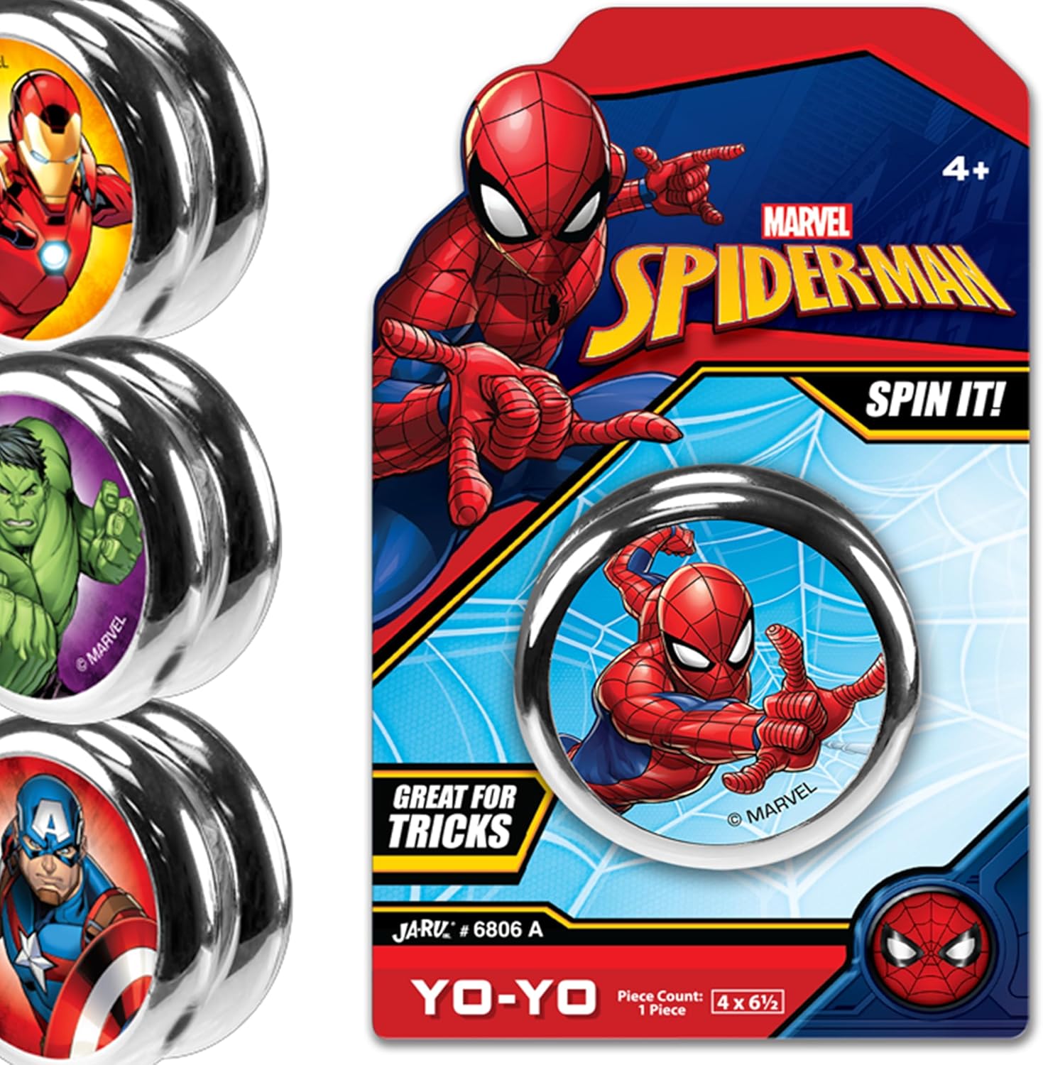JA-RU Marvel Spiderman yo-yo front view for kids