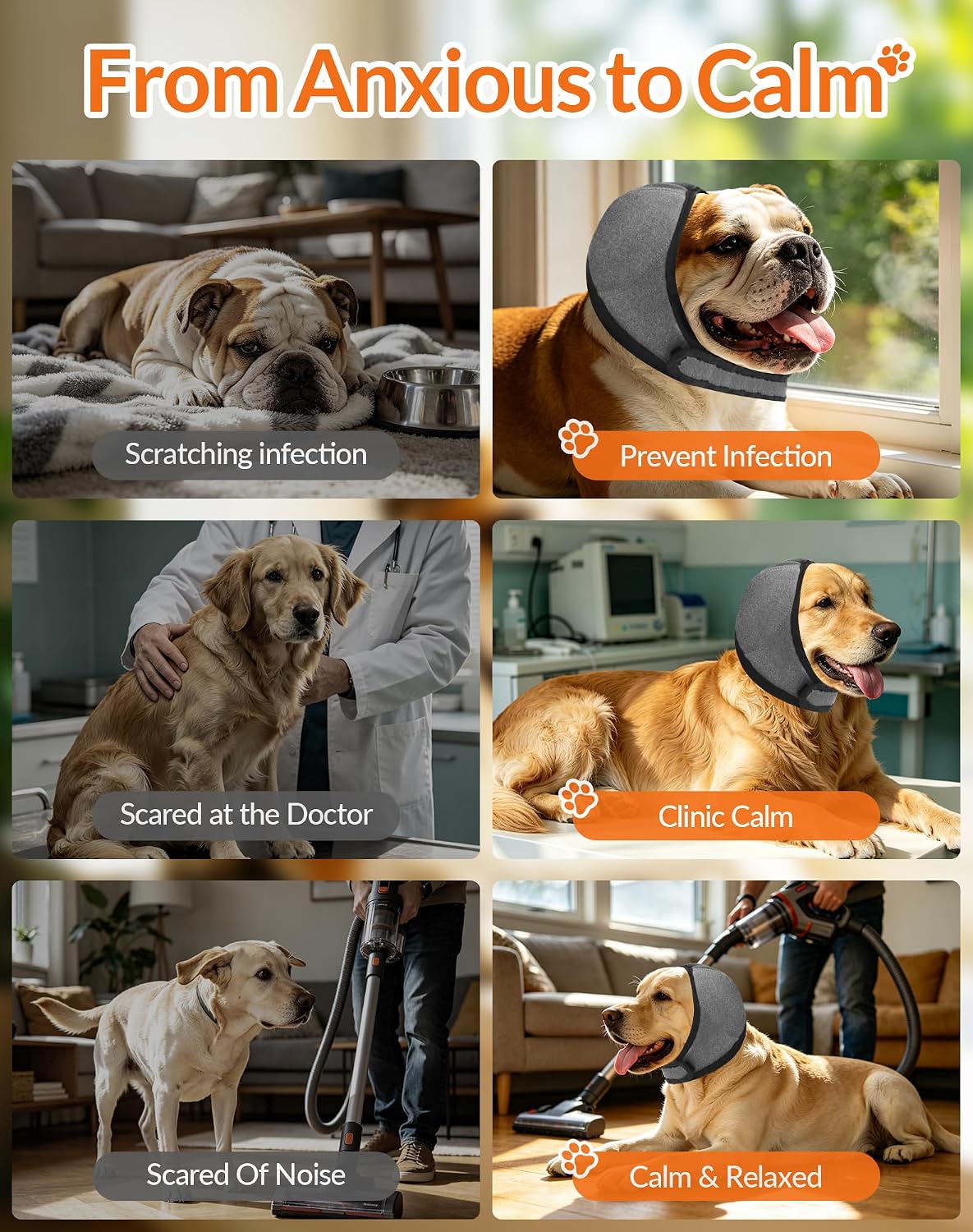 LHP protective pet hood with sound dampening foam close up