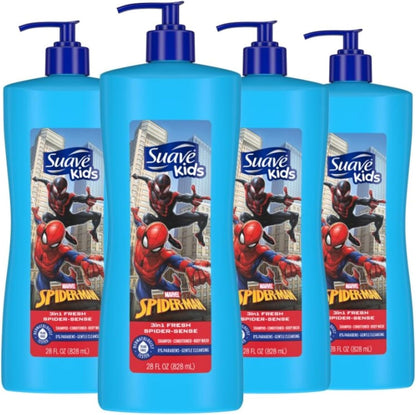 Suave Kids Marvel Spider-Man 3-in-1 Shampoo, Conditioner, and Body Wash front view