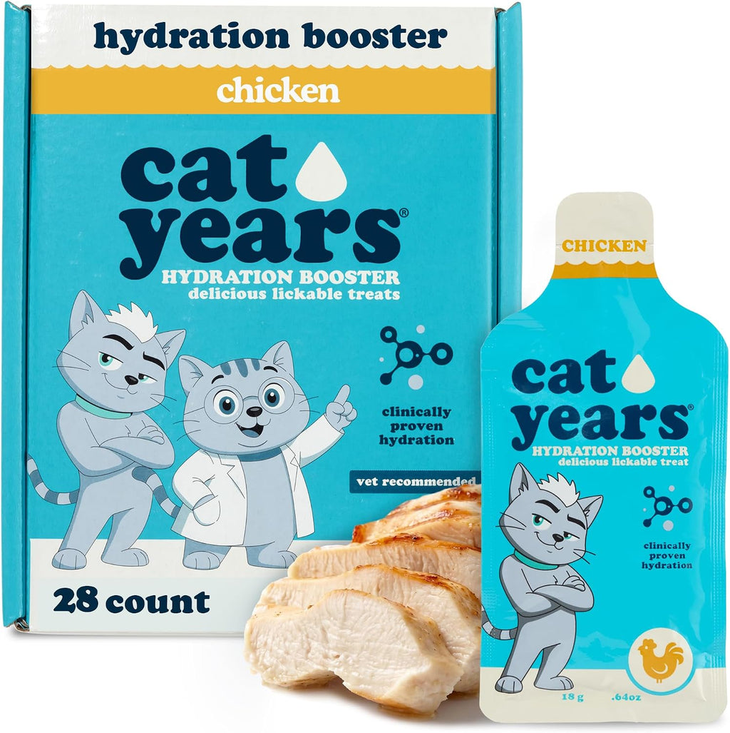 Cat Years Daily Lickable Cat Treat, Squeezable Hydration Booster, Supplement for Cats, 7-Pack, Chicken Flavor - Image 12