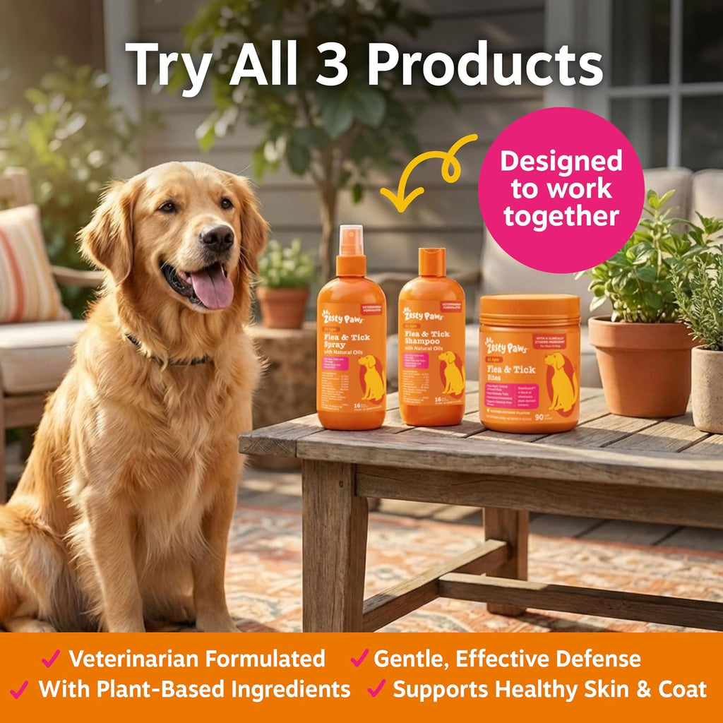 Zesty Paws Flea and Tick Prevention for Dogs Chewable - Prevention, Protection & Repellent - Dog Supplement to Kill & Control Fleas & Ticks - Roast Chicken Flavor, 90 Ct - Image 10