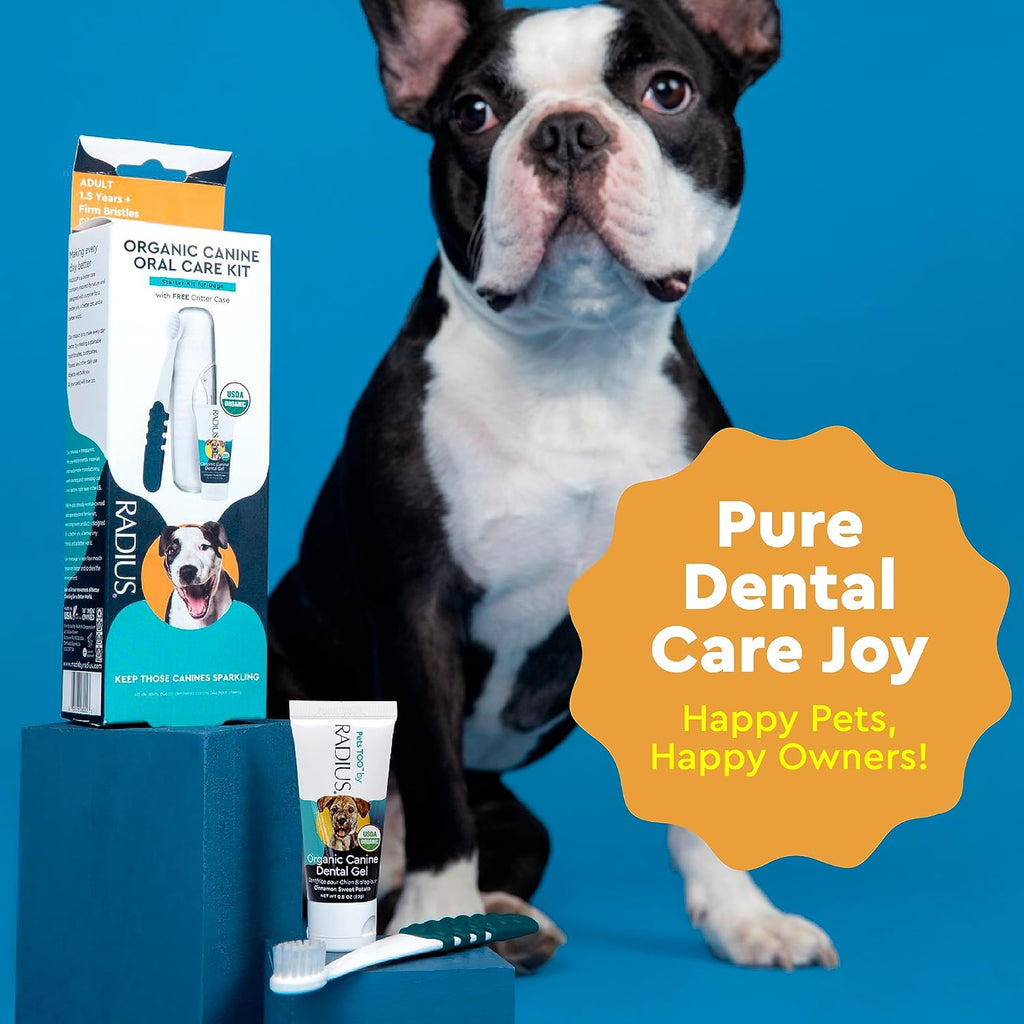 RADIUS USDA Organic Dental Solutions Puppy Kit 1 Unit, 1 Dog Toothbrush & 1 0.8oz Toothpaste, Ultra Soft Bristle & Non Toxic Toothpaste for Dogs, Designed to Clean Teeth, Xylitol Free - Image 9