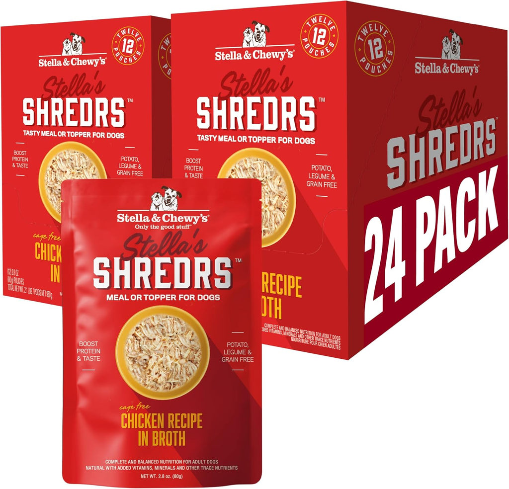 Stella & Chewy's Cage-Free Chicken Shredrs 24 pack front view