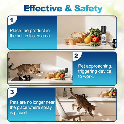 Pet behavior training refill spray canister with citronella oil