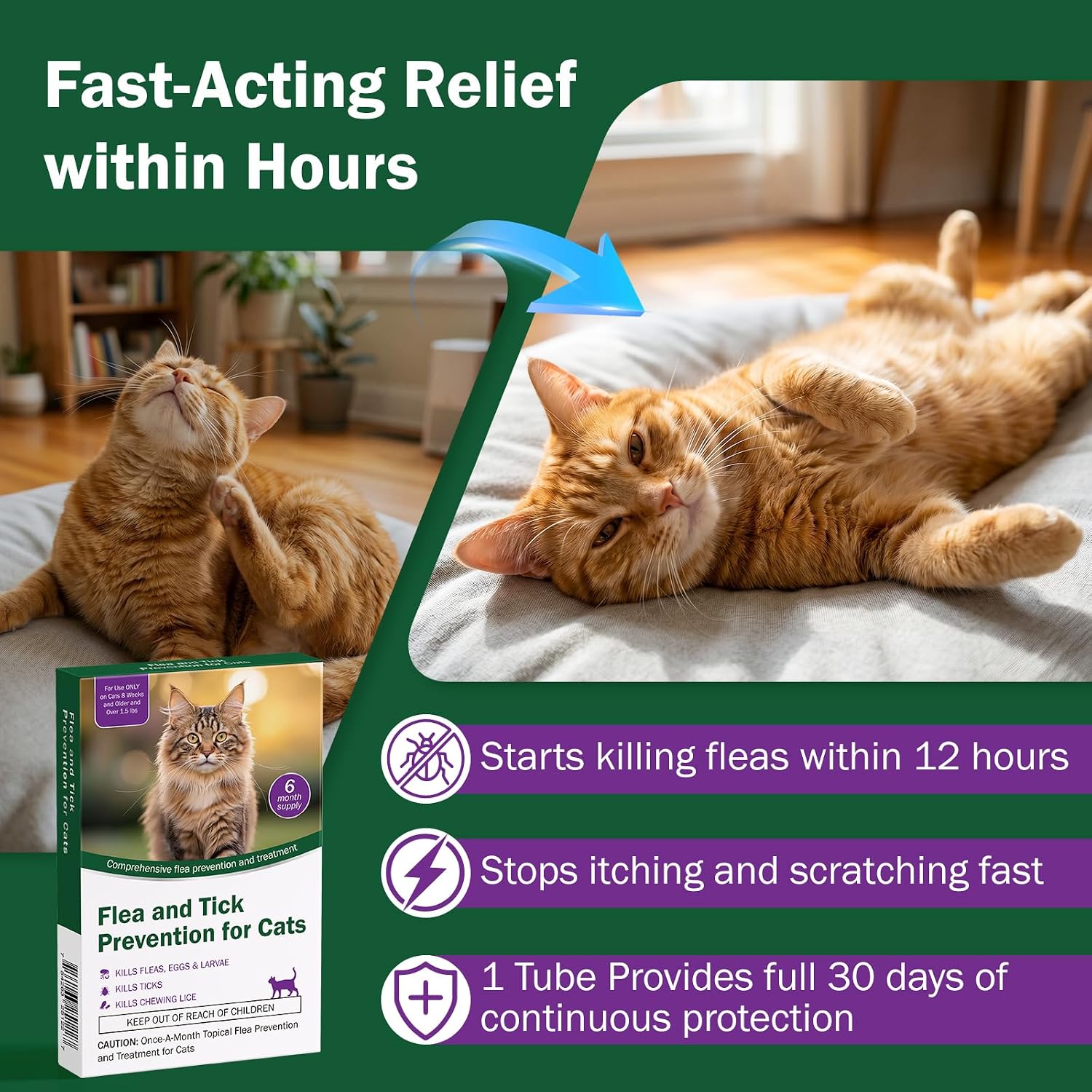 Articats cat parasite prevention packaging back view