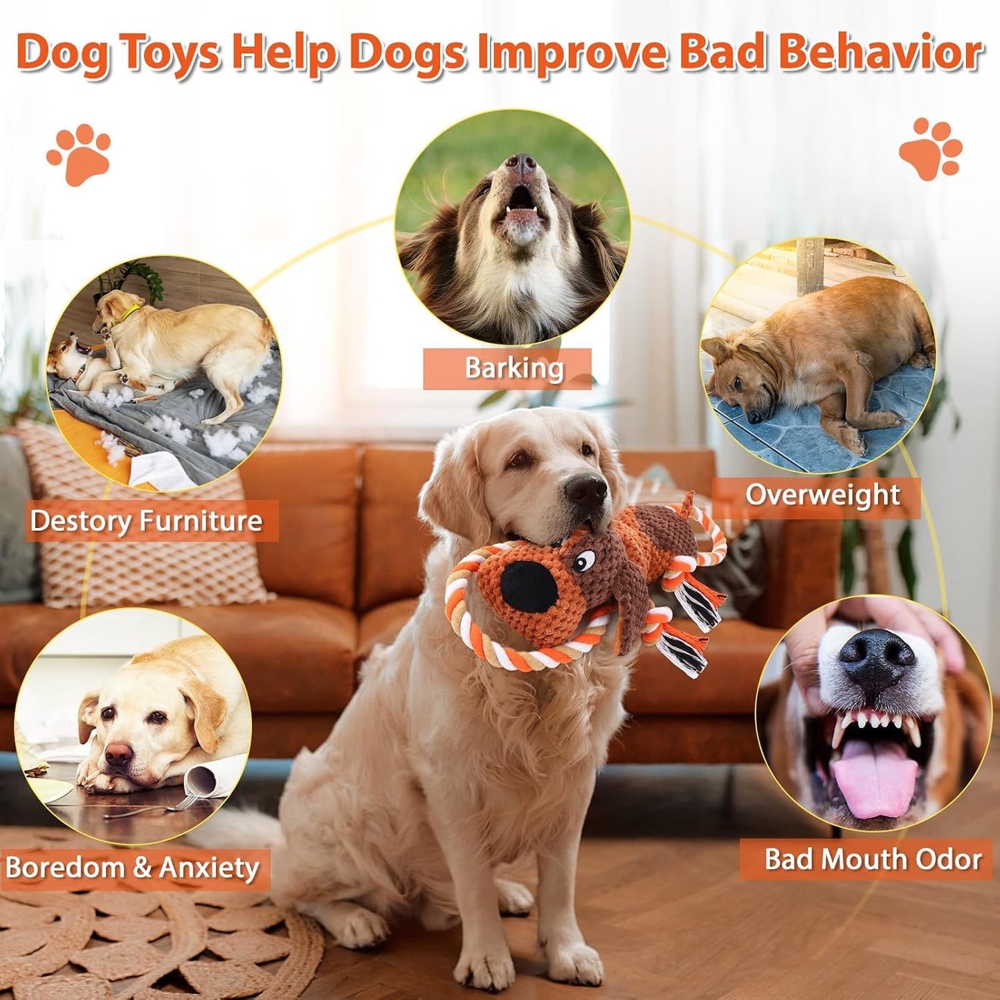 Premium dental cleaning pet toy for medium and large breeds.