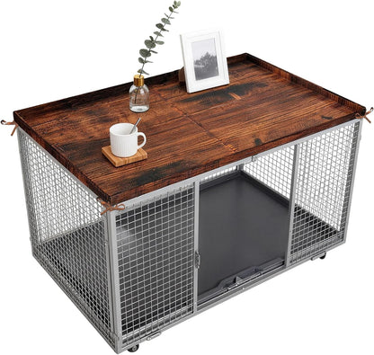 Premium imported pet cage accessory table top overhead view.