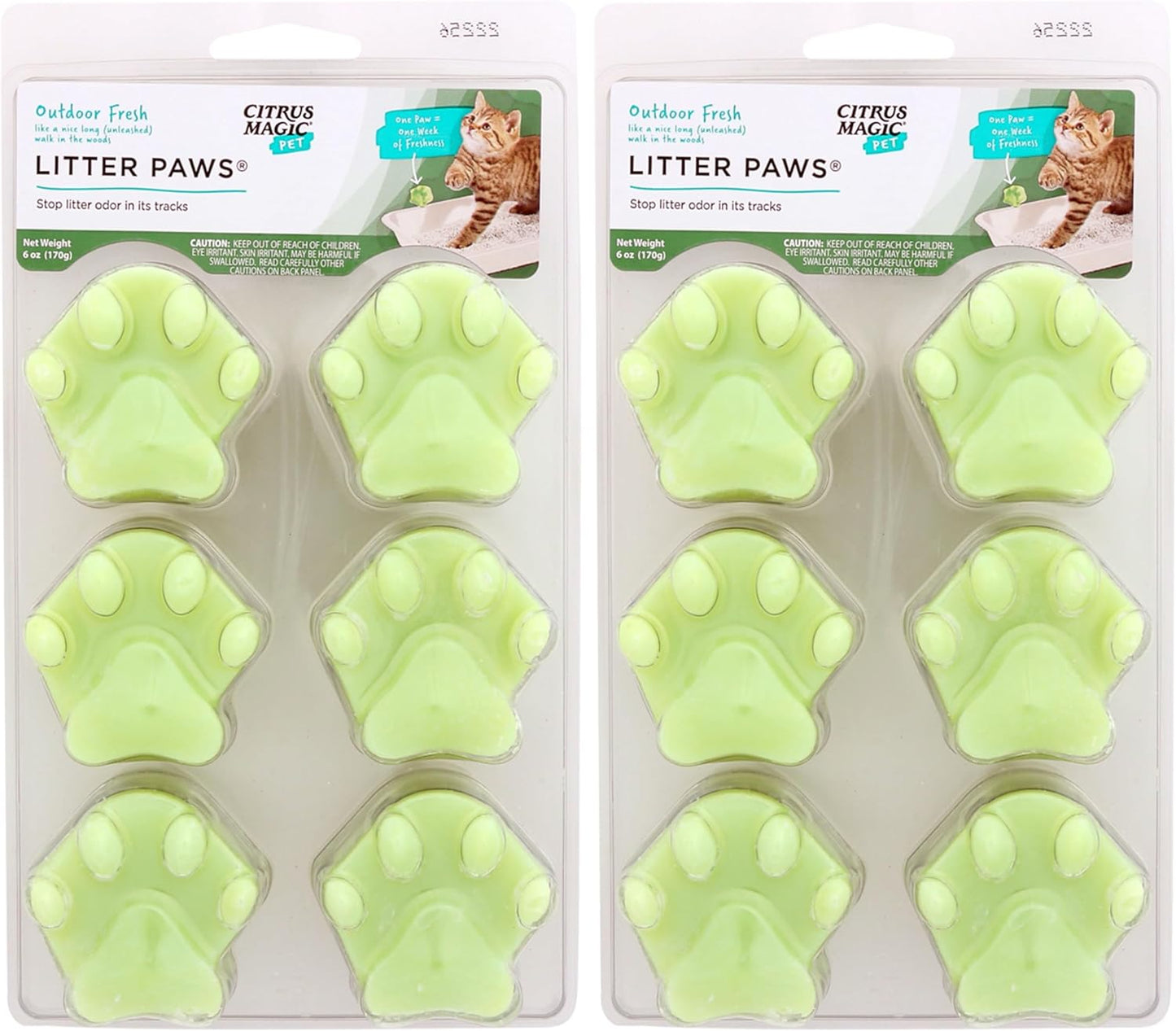Citrus Magic Pet Odor Eliminator Litter Paws, Fresh Linen, 6-Count - Image 13
