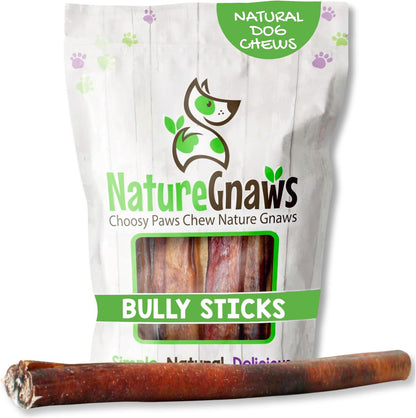 Nature Gnaws Extra Thin Bully Sticks for Small Dogs 5-6" (10 Count) - Long Lasting for Light Chewers and Puppies - Natural Beef Dog Chew Bones - Image 9