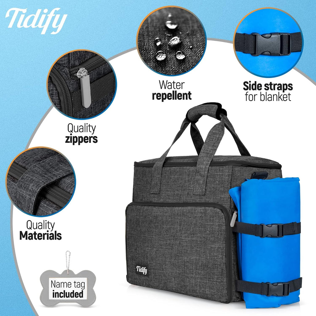 Comfortable padded shoulder strap of Tidify pet bag