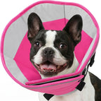 AOFITEE Cones for Dogs, Soft Dog Cone Collar to Stop Licking, Adjustable Dog Cones Alternative After Surgery for Large Dogs, Pet Cone for Wound Protection with Hook & Loop Closure(PinkGrey,Large) - Image 10