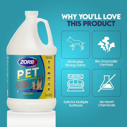 Fragrance free non toxic pet odor remover for carpets and furniture