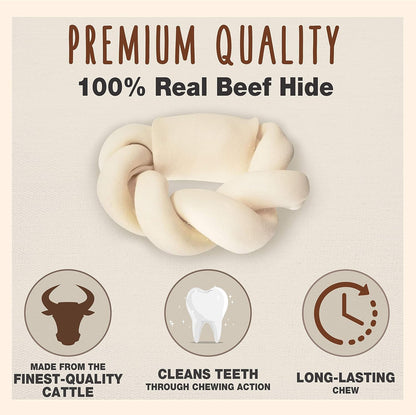 Cadet single ingredient rawhide dog treat packaged for adult dogs over 25 pounds.