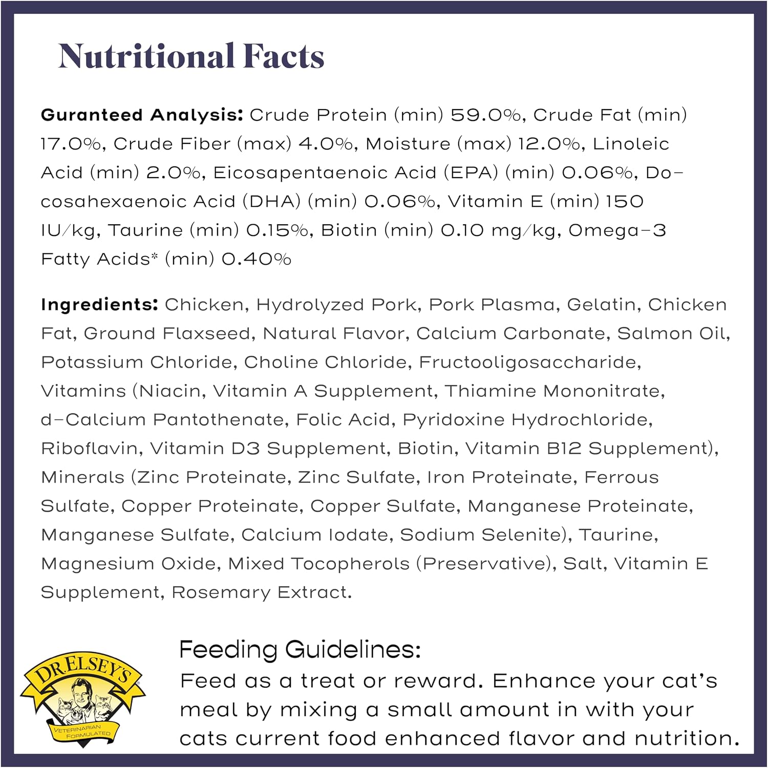 Close up view of premium crunchy protein bites cat treat packaging from Rudra Retails.