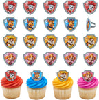DecoPac Paw Patrol cupcake rings featuring Chase Marshall Skye and Rubble