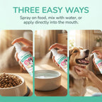 Enzymatic canine dental spray for plaque control close up