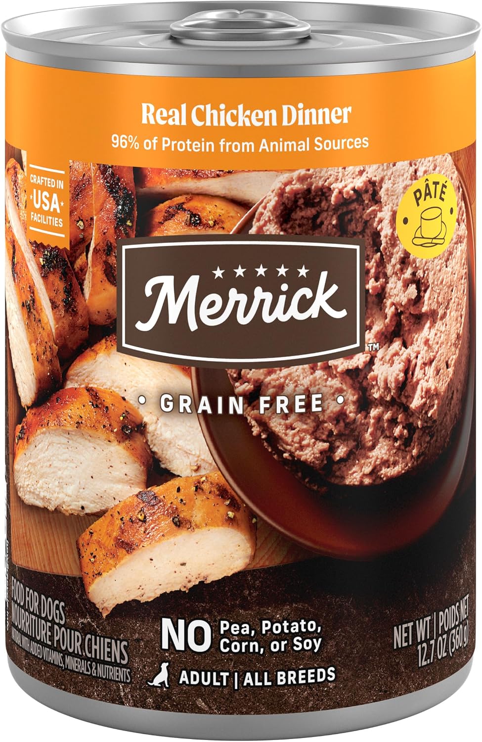 Merrick Grain Free Premium And Natural Canned Dog Food, Soft And Healthy Poultry Free Wet Recipe, Real Beef Lamb And Bison - (Pack of 12) 12.7 oz. Cans - Image 14