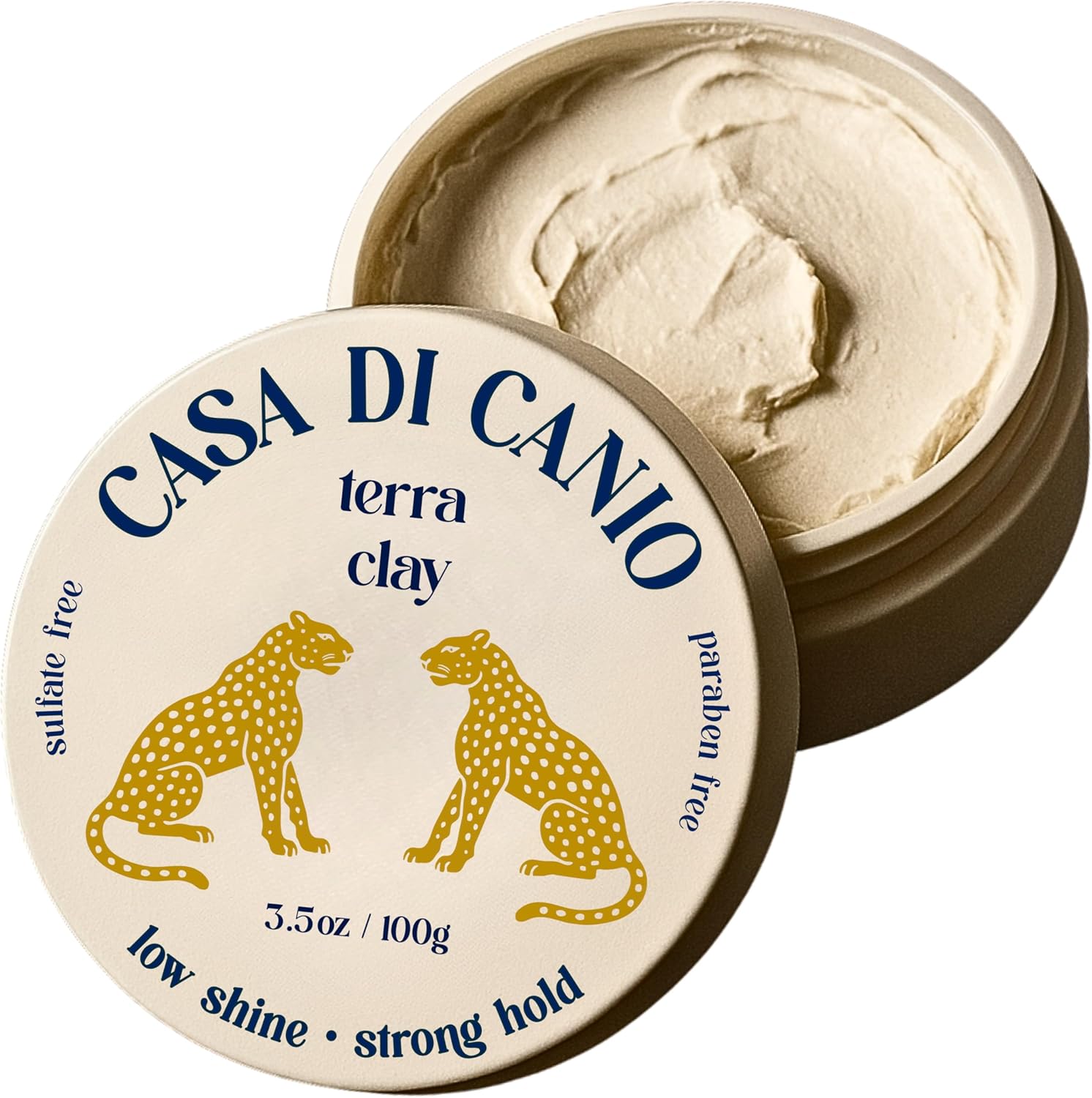 Casa Di Canio Terra Hair Styling Clay Pomade front view matte container
