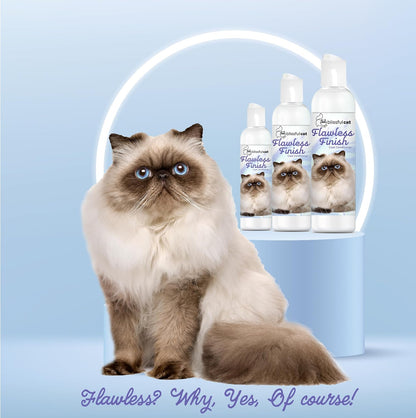 Flawless Finish Cat Conditioner 8 Ounce packaging highlighting dilution ratio