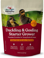 Back of Manna Pro packaging with feeding guidelines for waterfowl