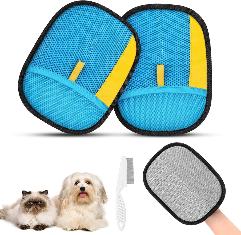 SAWMONG Pet Hair Removal Glove, 2Pcs Cat & Dog Reusable Pet Hair Remover Gloves New Upgrade, Grooming Pet Hair Remover Tool, Alternative to Lint Rollers - Image 9