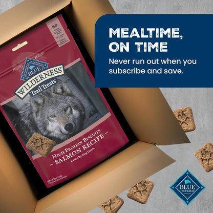 Blue Buffalo Wilderness Trail Treats Salmon Crunchy Dog Biscuits, Grain-Free & High-Protein, Bite-Sized Training Treats Made with Real Salmon & Natural Ingredients, 24-oz Bag - Image 10