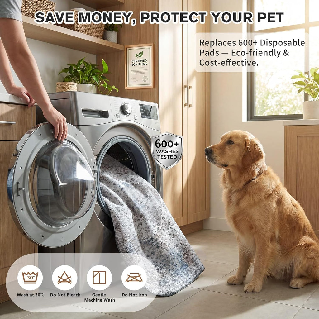 Close up of absorbent material on QQLPPL pet pad