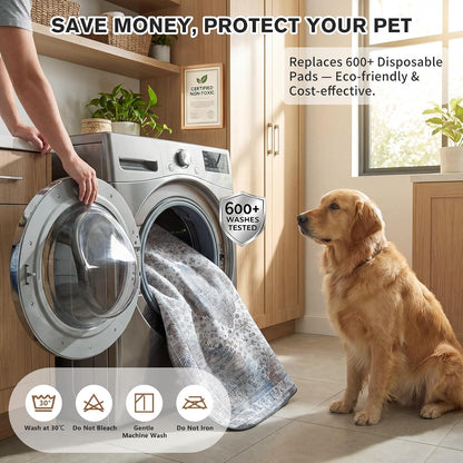 Close up of absorbent material on QQLPPL pet pad