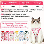 Meyeyaia cat surgical onesie with adjustable drawstring