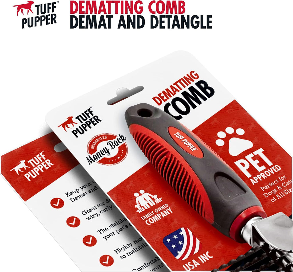 Dematting Comb For Dogs & Cats - Detangling Brush Tool For Dogs Easily & Safely Remove Dead, Matted Or Knotted Hair | Ergonomic, No-Slip Safety Handle for Precision Control | For Poodles & Curly Hair - Image 9