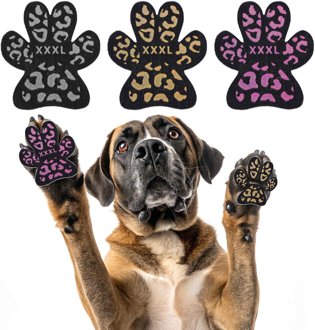 Comparison of dog paw with and without non-slip protector