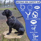 YUEPET escape proof pet leash connector dual pack showing swivel eye snap hooks