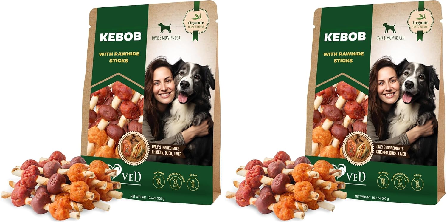 Beloved Pets Dog Treats Rawhide Kabobs with Duck & Chicken Human Grade Meat 10.6 Oz - All Natural & Dried Snacks - Grain Free Long Lasting Chews for Large & Small Dogs - Best Sticks for Training - Image 9