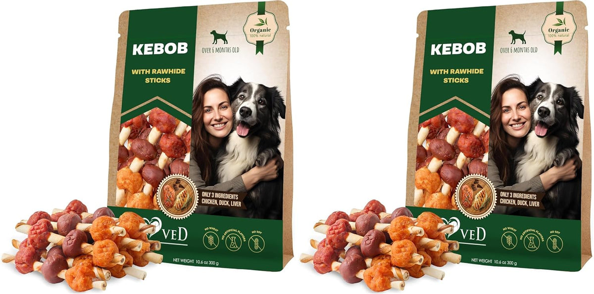 Beloved Pets Dog Treats Rawhide Kabobs with Duck & Chicken Human Grade Meat 10.6 Oz - All Natural & Dried Snacks - Grain Free Long Lasting Chews for Large & Small Dogs - Best Sticks for Training - Image 9