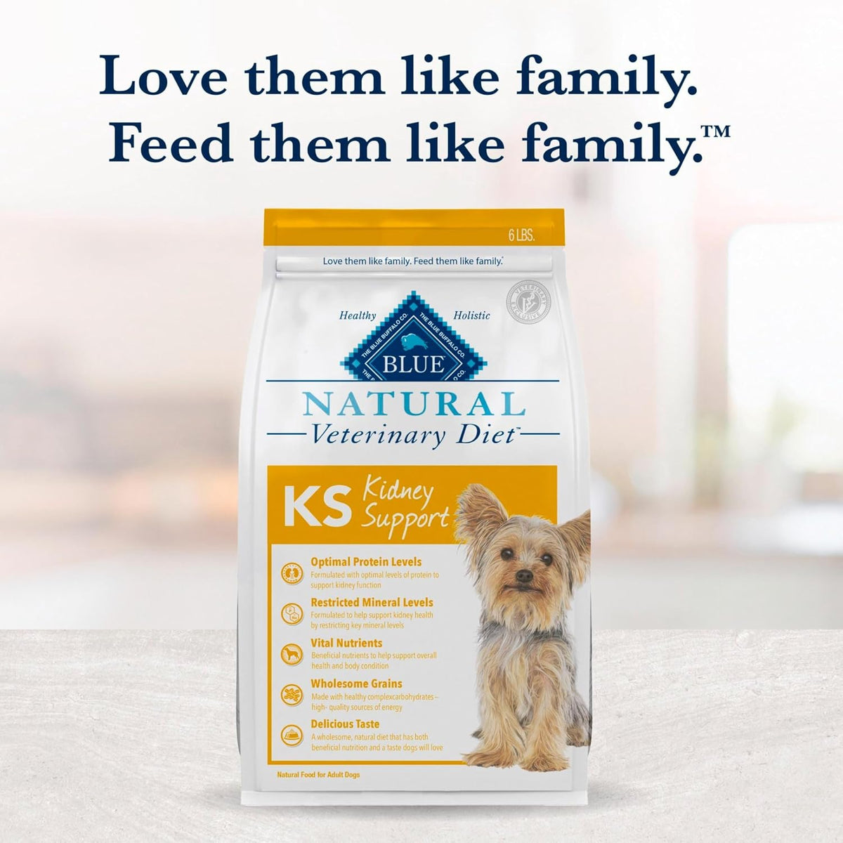 Blue Buffalo Natural Veterinary Diet KS Kidney Support Dry Dog Food, Chicken 6-lb Bag - Image 9