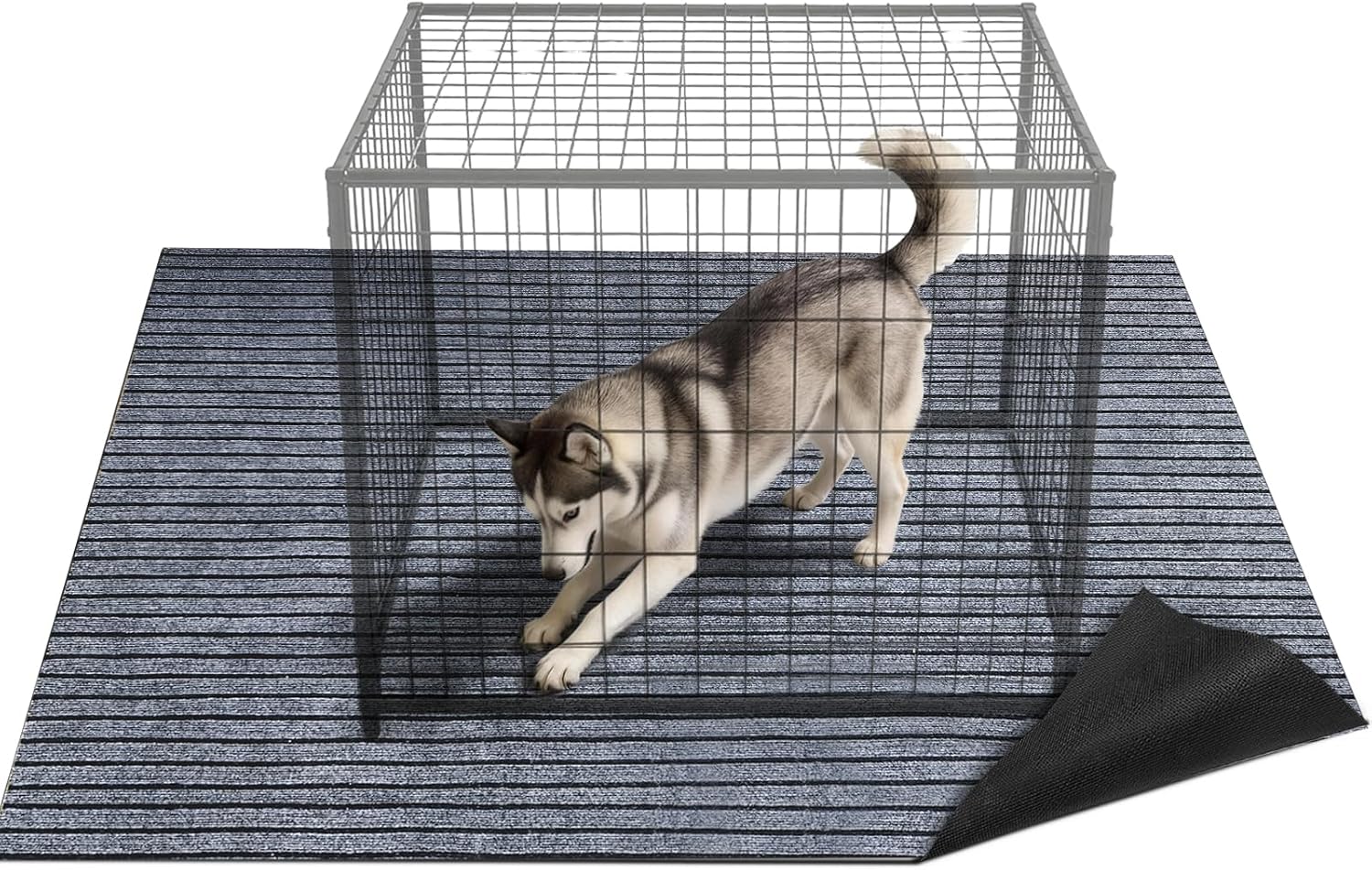 Bhyhok waterproof dog crate mat front view