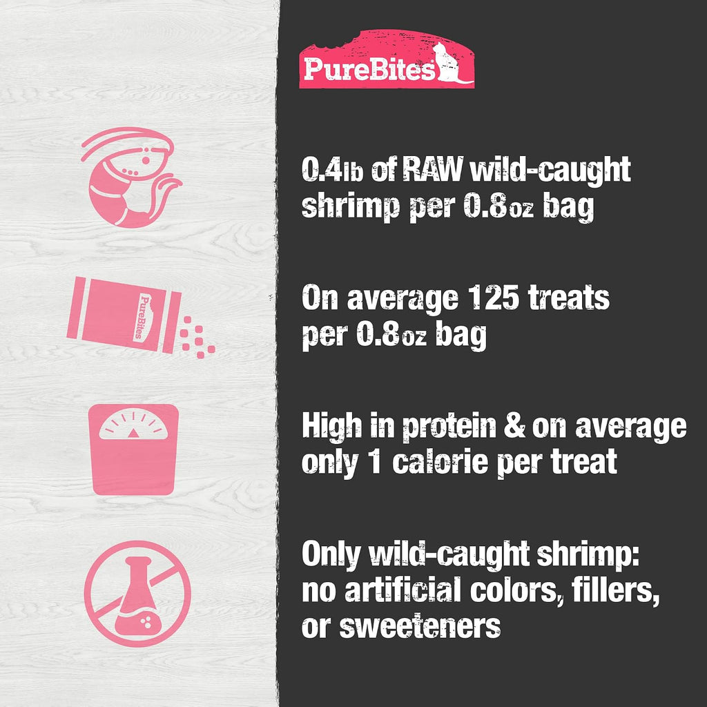 PureBites 100 percent pure human grade shrimp cat meal topper