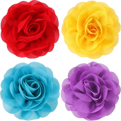 WILLBOND 4 Pieces Dog Flower Bow Collar Multicolored Pet Bow Collar Dog Charms Flower Set for Puppy Cat Pet Grooming Accessories(Red, Rose Red, Light Pink, Milk White) - Image 9