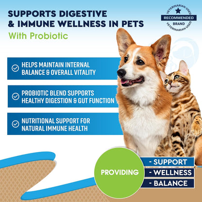 Beloved Pets dog and cat digestive aid liquid drops packaging highlighting the USA-made formula label.