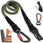 Dog Seat Belt for Car | Universal Pet Car Seatbelt with Reflective Climbing Rope, Aviation Aluminum Carabiner with 360 degrees Swivel & Auto-Lock, Secure Safety Restraint (Carbon Black 360 degrees) - Image 9