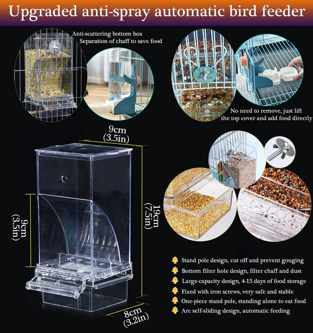Kenond bird cage water dispenser showing gravity-fed mechanism