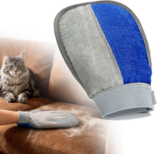 Huvamind pet hair removal glove front view for grooming
