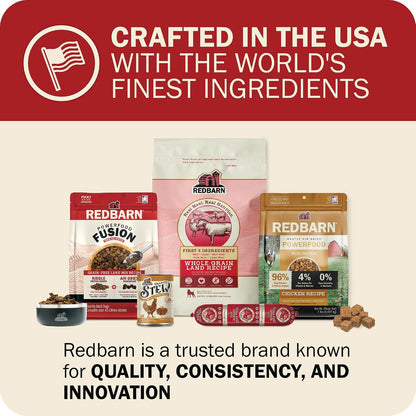 Redbarn Powerfood Fusion Air Dried Kibble Blend - Grain Free Land Beef Lamb Recipe - Made in USA Adult Dry Dog Food with Superfoods, Prebiotics, Postbiotics - 3.5lb Bag - Image 9