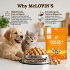 Back of McLovin's freeze dried treat packaging with ingredients