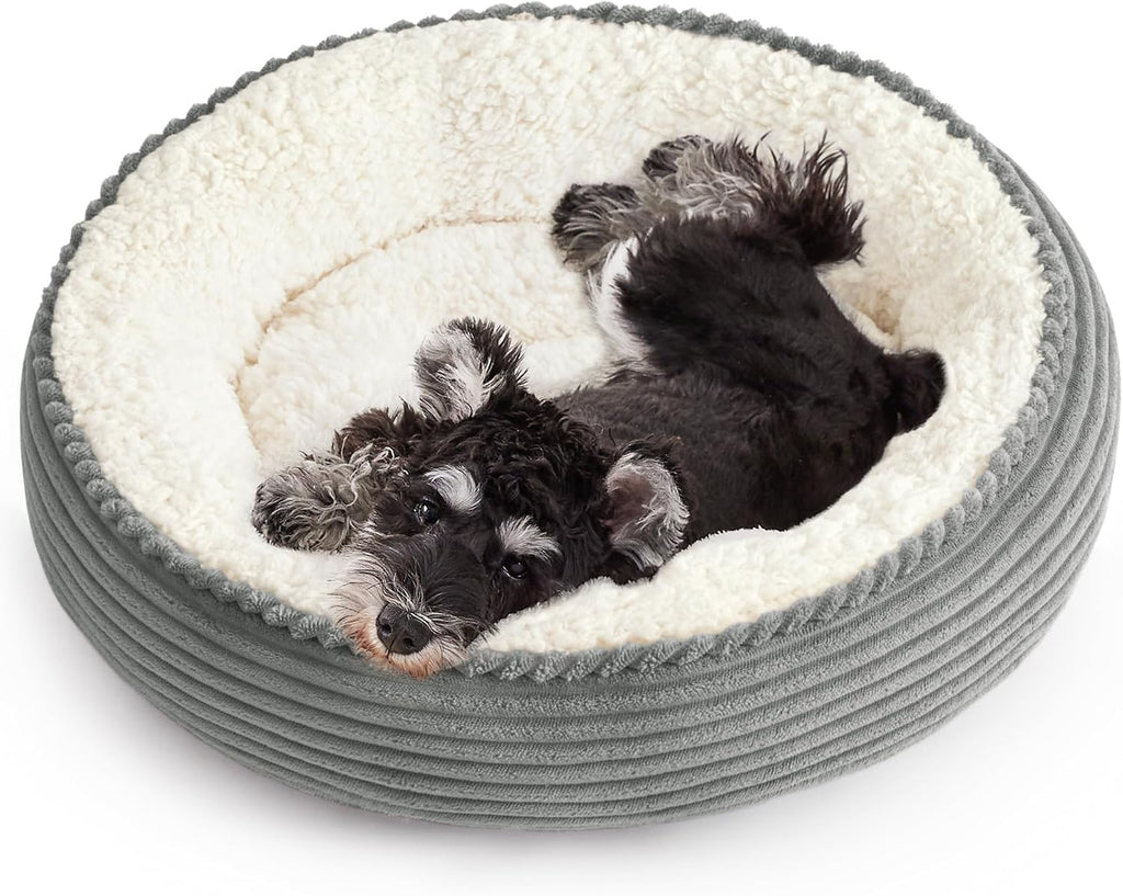 Love's cabin Round Donut Cat and Dog Cushion Bed, 20in Bed for Cats or Small Dogs, Anti-Slip & Water-Resistant Bottom, Super Soft Durable Fabric Pet Beds, Washable Luxury Cat & Dog Bed Gray - Image 15